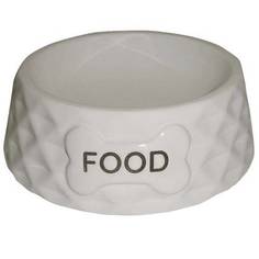 Миска Foxie для кошек и собак Diamond Food белая керамическая 0,19 л