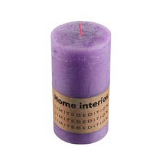 Свеча столбик рустик Home Interiors сиреневый 7х13 см