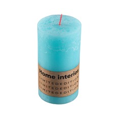 Свеча столбик рустик Home Interiors бирюзовый 7х13 см