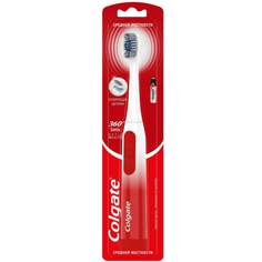 Электрическая зубная щетка Colgate 360 Sonic Optic White отбеливающая, на батарейках, средней жесткости