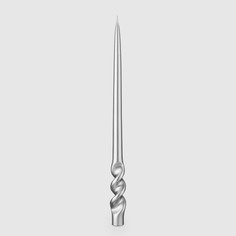 Свеча Mercury deco Spiral серебро 50 см