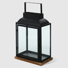 Фонарь-подсвечник Dekor pap DC0146/2 черный средний