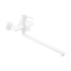 Смеситель для ванны Gota rocio Black&White с длинным изливом белый 016095-GOTA