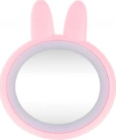 Зеркало с подсветкой, Зайчик, цвет розовый, 11х9х1,5 см, VenusShape VS-MIR-24