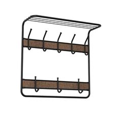 Вешалка настенная ЗМИ,"Уют 22", 60х22х58 см, цвет черный