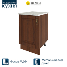 Шкаф напольный Beneli Ш50 фасад + столешница "ОРЕХ" (СТЛ.375.10) 50 см