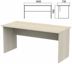 Стол письменный "Арго", 1600х730х760 мм, ясень шимо Argo