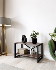 Стеллаж A1 HOME Bruno 2 полки (44х68х34) Робиния Бренсон