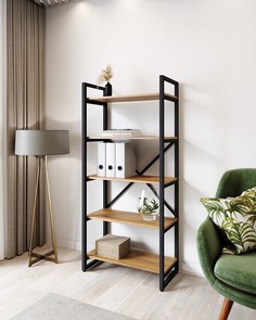 Стеллаж A1 HOME Bruno 5 полок (150х68х34) Дуб Шерман