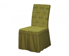 KARTEKS 392/506.004 Комплект чехлов на стулья КПС-6, 6шт., Damask 04-Yesil