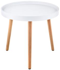 Журнальный столик Woodville Hof 50х45 white / wood