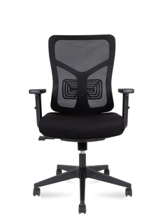 Офисное кресло Norden Asper LB, черный пластик / черная сетка / черная ткань