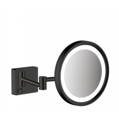 Косметическое зеркало с подсветкой AddStoris Hansgrohe 41790670, матовый черный