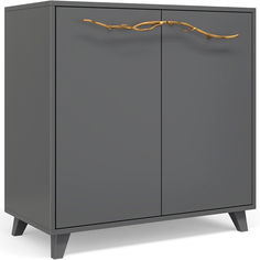 Комод Bogacho Арт Сканди с 2-мя полками Серый Амбер