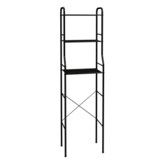 Стеллаж ЗМИ металлический в ванную и туалет Атлантик 13, 167х45,5х30 см, цвет черный