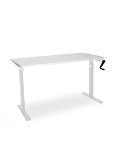 Письменный стол LuxAlto с регулировкой высоты, белый, 120x60x2.5см, 34060