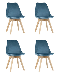Стул Stool Group FRANKFURT Y863 velvet dark blue BOX, синий