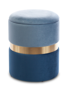 Пуф круглый с ящиком для хранения New-York Big синий My Interno