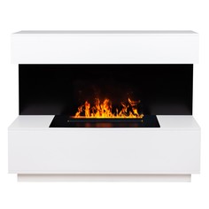 Электрокамин RealFlame Modern WT с 3D Cassette 630 черная панель, увлажнение воздуха