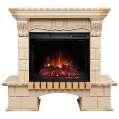 Электрокамин RealFlame Bolero WT с Sparta 25,5 LED, звуковая имитация горения