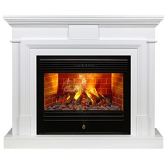 Электрокамин RealFlame Marco WT с 3D Novara, живое пламя