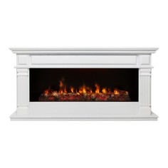 Электрокамин RealFlame Islandia WT с очагом Cassette 1000 3D, звуковая имитация