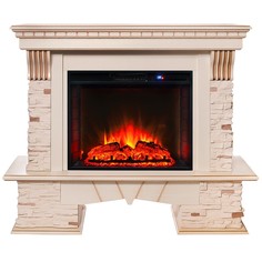 Электрокамин RealFlame Sorento WT с Sparta 25,5 LED, звуковая имитация горения