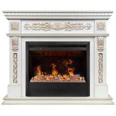 Электрокамин RealFlame Estella WT с 3D Helios 26 SBG, живое пламя