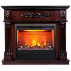 Электрокамин RealFlame Silvia AO с 3D Helios 26, звук потрескивания дров