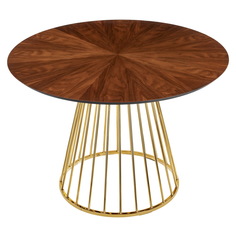 Стол BRADEXHOME Liverpool 110 Орех лучевой набор/Золотистые ножки