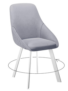 Стул мягкий поворотный со спинкой Alat Home комплект 2 шт 00-00064812