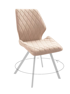 Стул мягкий поворотный со спинкой Alat Home комплект 2 шт 00-00070734