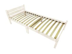 Кровать односпальная Solarius с ортопедическим основанием 90х200 см, без покраски