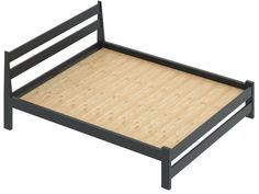 Кровать двуспальная Solarius Мишка Усиленная сплошное основание 160х200, цвет антрацит