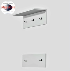 Вешалка настенная MirKupe2, белая 60*20*120 см Мир Купе Казань