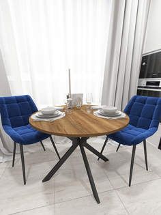 Стол кухонный Larix4you Спайдер Дуб Вотан 90х90х75 см