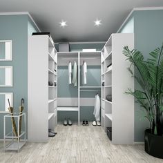 Гардеробная система Комплект стеллаж Модус № 3 200х150х208,4 см Белый 11