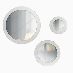 Зеркало в раме Postermarket Трио белое дерево 50, 34, 24 см