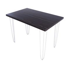 Стол кухонный Solarius Loft металл-дерево 120x80х75, цвет венге, белые ножки-шпильки