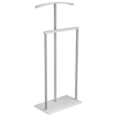 Вешалка костюмная Мебелик Дэви 1 металлик/белый