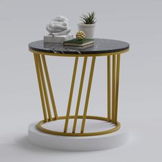 Журнальный столик Olimp Gold/Black No Brand