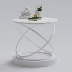 Журнальный столик Saturn White/White No Brand
