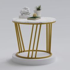 Журнальный столик Olimp Gold/White No Brand