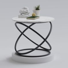 Журнальный столик Saturn Black/White No Brand