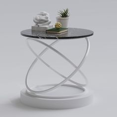 Журнальный столик Saturn White/Black No Brand