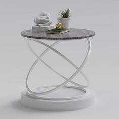 Журнальный столик Saturn White/Grey No Brand