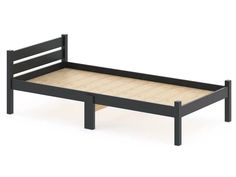 Кровать односпальная Solarius Классика Компакт сплошное основание 200х80, цвет антрацит