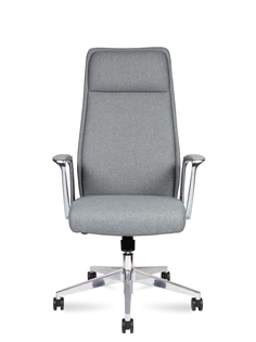 Кресло руководителя Norden Liverpool grey fabric, алюминиевая база, серая ткань