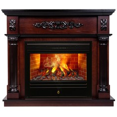 Электрокамин RealFlame Silvia AO с 3D Novara, звук потрескивания дров, 3D имитация пламени