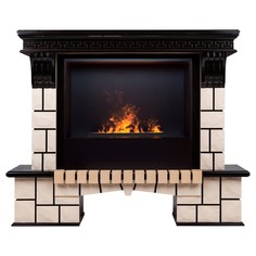 Электрокамин RealFlame Stone 26 AO с очагом 3D Cassette 630 Black Panel